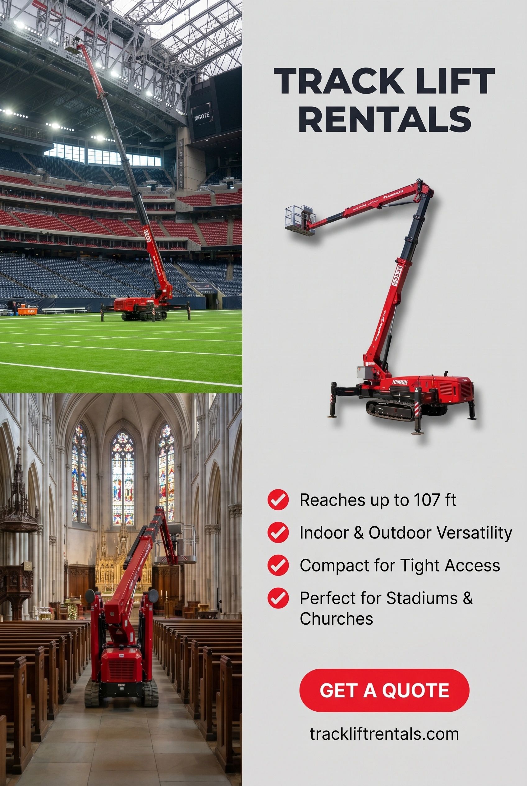 Track lift rental serving Travis County TX